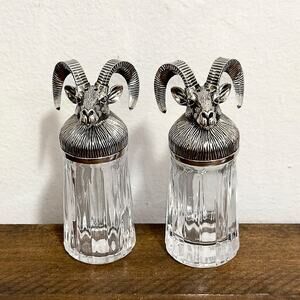 NWT: Godinger - Set of Ram Salt & Pepper Shakers